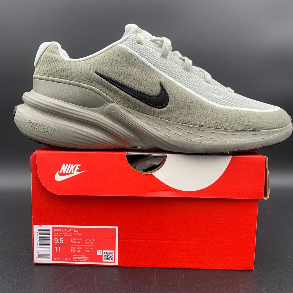 Nike Uplift SC Light Silver Black Light Army IB2765-007 Mens 9.5 Sneakers